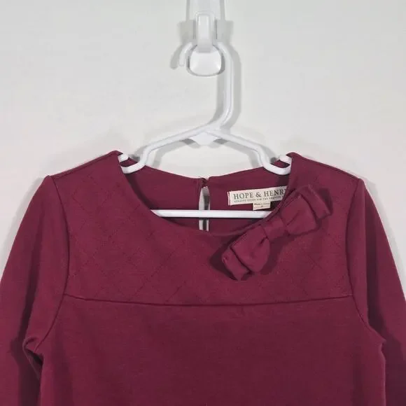 Hope & Henry Quilted Ponte Burgandy Riding Dress. Size 7. - Picture 5 of 8